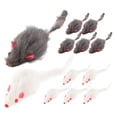 thumbnail image 2 of Real Rabbit Fur Mice Cat Toys Pet Toy Children'S Toys 12-Pack, 2 of 5