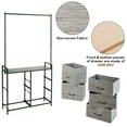 thumbnail image 3 of Gymax Dresser Storage Tower Closet Organizer w/ 5 Drawers Metal Frame Wooden Top, 3 of 8