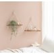 thumbnail image 2 of Estantes colgantes Mkono Macramé Boho para decoración de pared, juego de 2 unidades de madera, 2 of 7