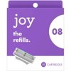 2 Pack - Joy Five-Bladed, 8 Razor Blade Refills