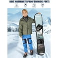 thumbnail image 6 of Asfixiado Kids Waterproof Hiking Snow Ski Pants Boys Outdoor Windproof Winter Fleece Lind Snowboard Pant Youth Insulated Trousers, 6 of 9