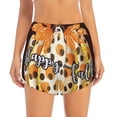 thumbnail image 2 of Goofa Fall Farmhouse Pumpkins Printed Women 2 in 1 Running Shorts,Quick Dry Athletic Workout Shorts,High Waisted Athletic Shorts with Liner Pockets-XX-Large, 2 of 9