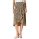 thumbnail image 1 of Falda Midi Envolvente Floral Impresa con Lazo Frontal para Mujeres Chic INSPIRE Talla L Color Caqui, 1 of 1