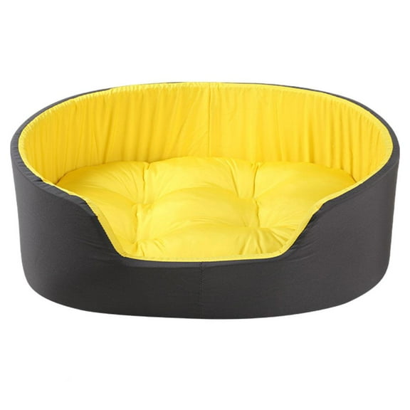Round Cat and Dog , Pet Bed for Cats or Small Dogs, Slip & Water-Resistant Bottom, Pet Supplies, Machine Washable Pet Bed M