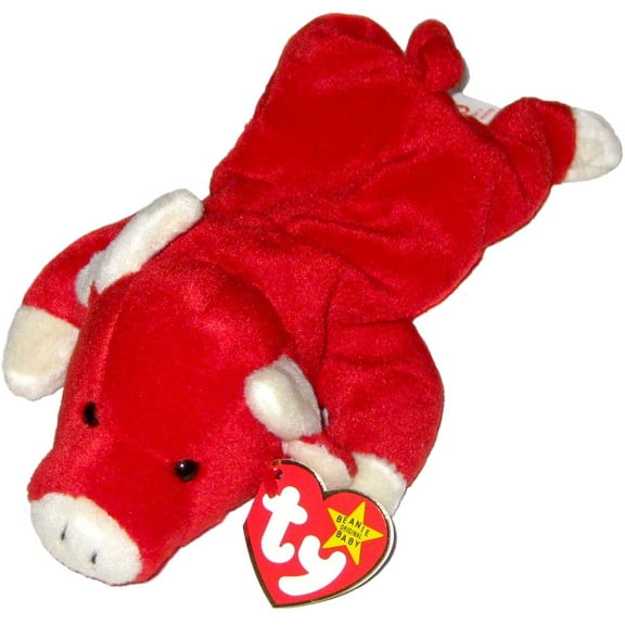 NEW Ty Beanie Babies- Snort the Red Bull 6" Animal Plush