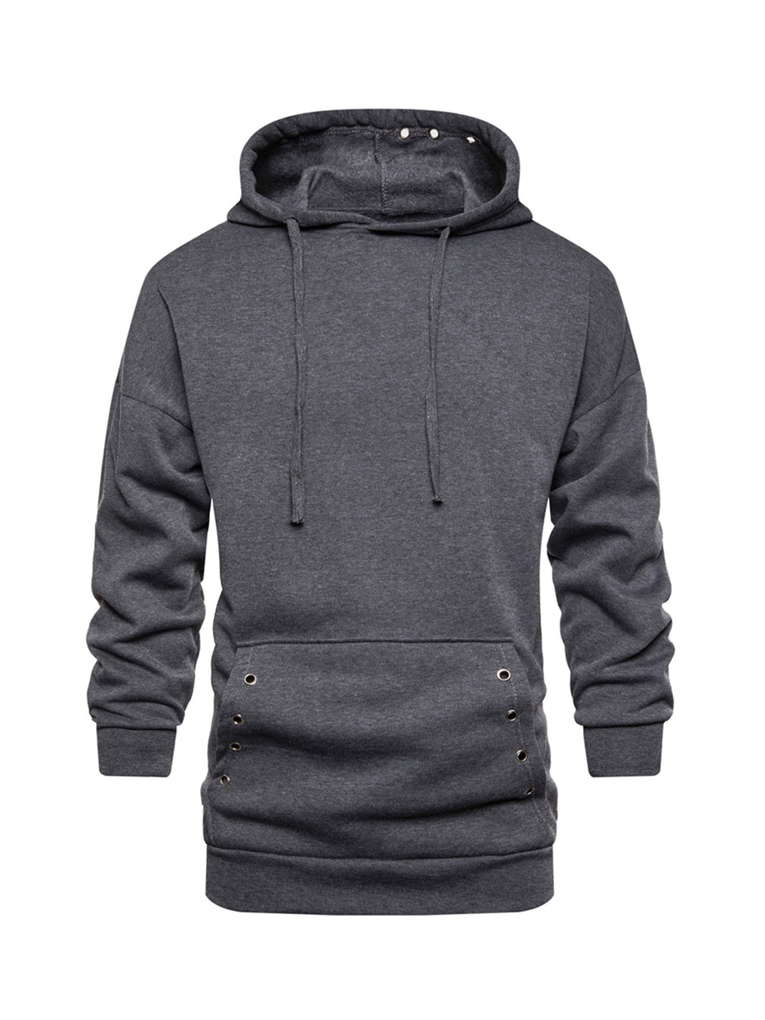 Mens Pullover Hoodie Sport Outwear with Pockets Warning Italian Watchr for Moving Hands