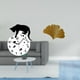 thumbnail image 2 of Reloj colgante silencioso de gato con movimiento silencioso y hojas de ginkgo de hierro forjado, decoración de pared para sala de estar, comedor, casa, 2 of 8