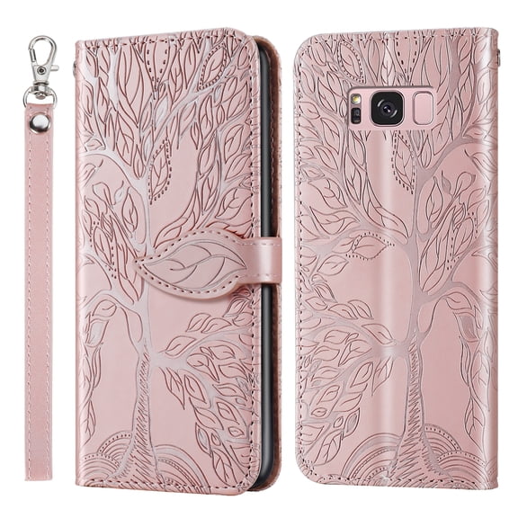 For Samsung Galaxy S8+ Life of Tree Embossing Pattern Horizontal Flip Leather Case with Holder & &