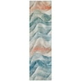thumbnail image 2 of Addison Rugs Chantille Indoor/Outdoor Transitional Waves Teal Washable Runner Rug, 2'3" x 7'6", 2 of 6
