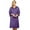 Purple Potion, variant on Women's Exquisite Form 10107 Coloratura 3/4 Sleeve Button Down Knee Length Robe (Purple Potion S)