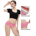 thumbnail image 4 of INNERSY Underwear for Women Cotton Hipster Panties Sport Underwear 6-Pack(L,Rosy Dawn), 4 of 7
