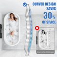 thumbnail image 3 of Adjustable Double Curved Wall Mounted Shower Curtain Rod, 42 to 72 Inches, Silver, Iron, 3 of 7