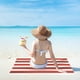 thumbnail image 4 of Toalla de playa de microfibra | Toalla de viaje de gran tamaño ligera de secado rápido | Manta de picnic absorbente para baño de piscina sin arena | Estampado de rayas | 140x70cm | 1 paquete | Para, 4 of 8