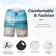 thumbnail image 3 of Fotbe Sunny Ocean Waves Traje de Baño para Hombre – Shorts de Natación de Secado Rápido con Forro y Bolsillos-Large, 3 of 6