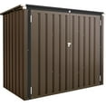 thumbnail image 7 of AECOJOY 46 Cu ft. Outdoor Trash Can Storage Shed Waterproof Horizontal Storage Cabinet on Clearance in Brown, 7 of 7