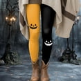 thumbnail image 6 of YDFCWXW Women's High Waisted Halloween Soft Stretchy Funny Seasonal Printed Leggings Tummy Control Yoga Pant (Gold, XL), 6 of 6