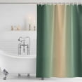 thumbnail image 3 of Green Ombre Shower Curtain, Waterproof Shower Curtains for Bathroom, Modern Yellow Gradient Farmhouse Art Washable Fabric Bathtub Curtain Set Bath Decor with 12 Hooks Stall 36"x72", 3 of 8