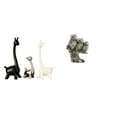 thumbnail image 1 of Figuras modernas de cerámica de jirafa y búho, estatua creativa para centro de mesa, escultura animal para escritorio, oficina, estantería, dormitorio, 1 of 8
