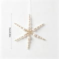 thumbnail image 3 of Snowflake Beads Christmas Ornaments for Tree Wreath Mantel Fireplace Home Holiday Party Hanging Decor, 5.9in Plastic Metal Pendant for Winter Window Garland Festive Decor, Christmas Wreath, Gold, 3 of 6