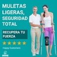 thumbnail image 2 of Par de Muletas Canadienses con 14 Niveles de Ajuste | Soporta hasta 110 Kg |Aluminio Ultraligero | Codera Ergonómica y Puntas Antideslizantes, 2 of 10