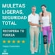 thumbnail image 2 of Par de Muletas Canadienses con 14 Niveles de Ajuste | Soporta hasta 110 Kg |Aluminio Ultraligero | Codera Ergonómica y Puntas Antideslizantes, 2 of 10