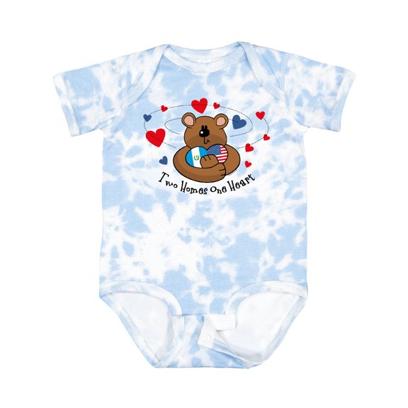 Inktastic 2 Homes 1 Heart Guatemala Boys or Girls Baby Bodysuit