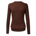 thumbnail image 2 of Made by Johnny Women's Keep It Classic Round Cardigan XXXL BROWN, 2 of 6