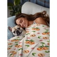 thumbnail image 3 of Summer Peach King Size Flat Sheet, Wrinkleproof & Fadeproof Cooling Flat Bed Sheet Only, Tropical Fruit Rustic Flowers Watercolor Breathable Soft Bedding Top Sheets 105 x 98 Inches, 3 of 8