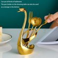thumbnail image 2 of Cisne De Acero Inoxidable, Soporte De Maquillaje, Almacenamiento Multifuncional Para El Hogar, Accesorios De Decoración Para El Hogar De Animales, Portalápices, Tenedor Inevent HA039934-01, 2 of 6
