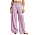thumbnail image 5 of Eiyaclvo Striped Wide Leg Palazzo Pants for Women High Stretchy Waist Loose Fit Work Dress Pant Business Casual Trouser Pull on Slacks with Pockets, 5 of 8