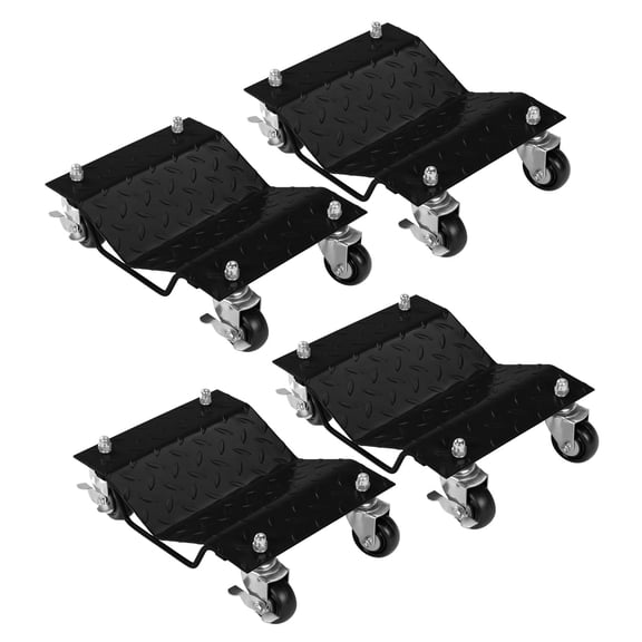Ktaxon Car Wheel Dolly, 4PCS 6000LBS Heavy Duty Vehicle Dolly, Black