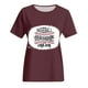 thumbnail image 4 of Mujeres Casual Béisbol Mamá Tie-dyed Impreso Manga corta Cuello redondo Pullover Blusa Camiseta Tops OAVQHLG3B Store lin121212, 4 of 5