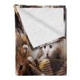 thumbnail image 2 of Cats Soft Flannel Fleece Throw Blanket, Kittens and Mittens Newborns Baby Animals in an Plain Blanket Wood Play Toys, Cozy Plush for Indoor and Outdoor Use, 50" x 60", Multicolor, by Ambesonne, 2 of 5