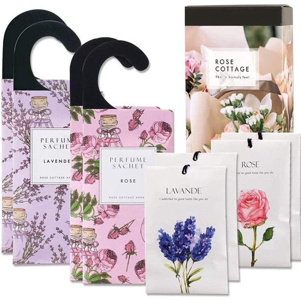 Rose Cottage Scented Sachets for Drawer Freshener,Closet Air Freshener