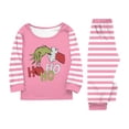 thumbnail image 2 of Onlypjs Greench Pink Matching Family Christmas Pajamas Set – Cute Striped Long Sleeve Holiday Sleepwear for Women, Men and Couples, 2 of 3