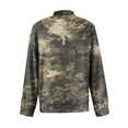 thumbnail image 6 of WTOBBY Men's Camo Print Quarter Zip Turtleneck Long Sleeve Shirt Fashionable Casual Top for Everyday Wear and Comfortable Layering in Fall,Light Brown M, 6 of 6