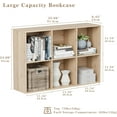 thumbnail image 3 of Anhdah 6 Cube Storage Organizer, Cube Bookcase Closed Back Panel Bedroom, Living Room, Home Office, Closet Bookshelves White Oak, 3 of 8