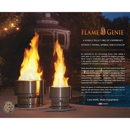 Flame Genie - Inferno Wood Pellet Fire Pit - Black