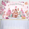 thumbnail image 2 of Winter Gingerbread House Happy Birthday Backdrop, 2 of 7