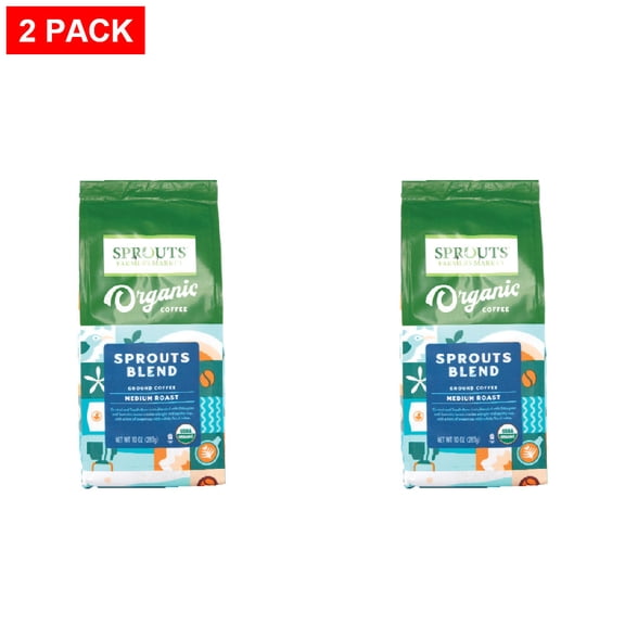 Sprouts Organic Sprouts Blend Medium Roast Ground Coffee 10 oz (Pack of 2)