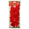 thumbnail image 2 of Velvet Christmas Bows, Flocked Holiday Decor, 3-Pack Set, Elegant Velvet Material, Indoor Outdoor Home Decorations, 2 of 9