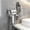 White, variant on Universal Hair Dryer Holder,Blow Dryer Hanger Wall Mount ,No Drill Bathroom Hair Dryer Wall Mount, Space Saving Hair Dryer Support With Storage Bucket for Cabinet Bathroom