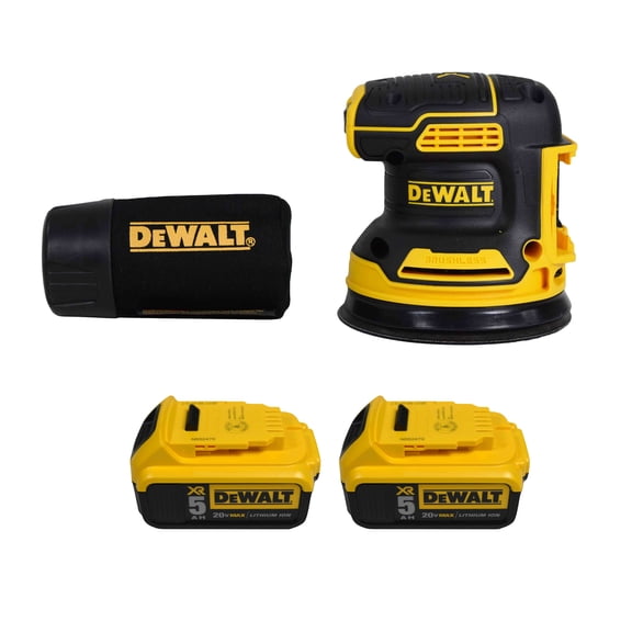 Dewalt DCW210B 20V 5" Random Orbital Sander w/ 2 DCB205 20V 5.0AH Battery
