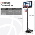 thumbnail image 3 of Costway Kids Basketball Hoop Portable Backboard System with Adjustable Height Ball Storage Blue + Black, 3 of 9