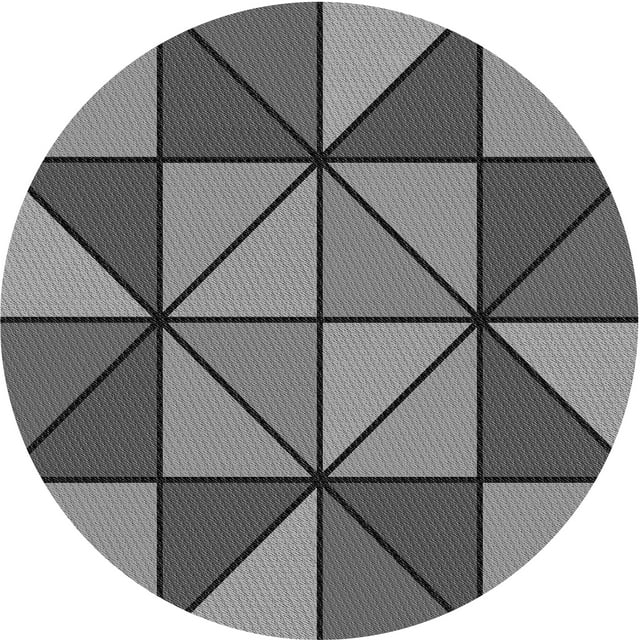 Ahgly Company Machine Washable Indoor Round Transitional Gray Wolf Gray Area Rugs, 4' Round