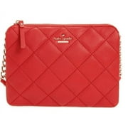 Kate Spade Emerson Place Harbor Leather Crossbody Bag Pxru6749 In Hibiscus Red
