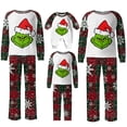 thumbnail image 1 of Conjuntos de pijamas navideños familiares a juego Grinch 2024, pijama de Grinch con parte superior y pantalones de pijama a cuadros, pijama de Grinch para niños y adultos para la familia, 6 Años, 1 of 4