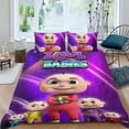 thumbnail image 2 of Bebés del Zoológico Conjunto de sábanas temático, trío de piezas, cómodo y amigable con la piel, diseño único, regalo de decoración para el hogar para familiares, amigos y fans,135cm *200cm, 2 of 6