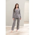 thumbnail image 3 of Richie House Women Cotton Pajamas Set Notch Collar Soft Sleepwear Pjs Button Nightwear RHW2846-B-L, 3 of 7