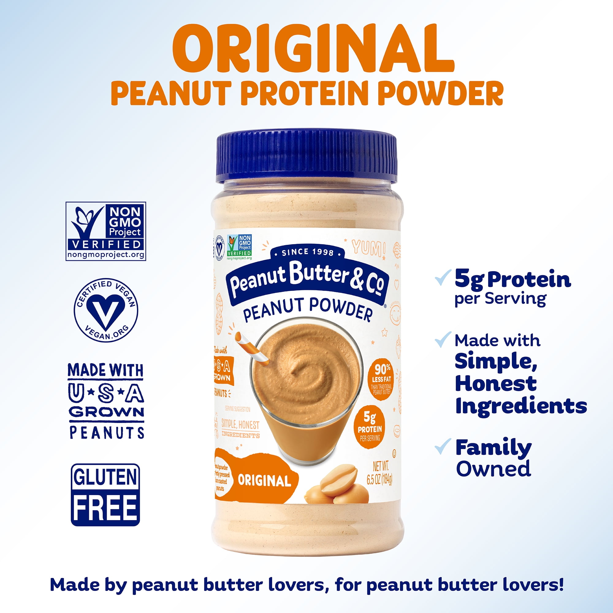 Peanut Butter & Co, Original Peanut Butter Powder, 6.5 oz, 6 pack